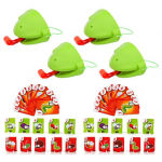 1 komplekt v&auml;lja kleepuva keelega konn n&auml;okaitse m&auml;nguasi lakkuv loom kameeleon sisalik keelem&auml;ng 1/2/4 m&auml;ngija lauam&auml;ng v&auml;ikelastele poistele t&uuml;drukutele kingitus C