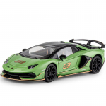 1/18 Aventador SVJ 63 sulamist v&otilde;idus&otilde;iduauto mudel, survevalatud metallist m&auml;nguasjakollektsioon Heli ja valgus eemaldatav eemaldatav simulatsioon lastele kingitus