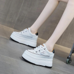 9cm Lehma Suede Ehtne Nahk Naiste Vulkaniseeritud Kingad Platvorm Kiil Rula K&otilde;rge Br&auml;nd Kontsad Vabaaja Suvekingad 33