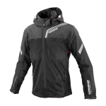 KOMINE 2025 Mudel JK-179 Enigmalite Poolv&otilde;rkparka mootorratturitele kevad-suveks CE standardkaitsmed, v&otilde;rk, must, L Large must