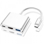 USB C - HDMI 4K adapter, EAAERR Type C Hub HDMI adapter koos USB 3.0 digitaalse muunduri ja USB C laadimisportiga[L525]