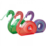 D&eacute;vidoir &agrave; Main Flamand Rose 10 cm pour Ruban Adh&eacute;sif avec 1 Rouleau Couleur Al&eacute;atoire et Format Compact