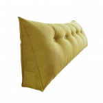 Voodipeatsi kiilpadi Kolmnurkne voodipeatsi padi K&uuml;lgtaskuga Voodi tugipadi 80cm kollane