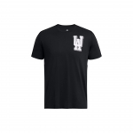 Under Armour Logotr&uuml;kiga &uuml;mara kaelusega l&uuml;hikeste varrukatega T-s&auml;rk Meeste topid Must 1382832-001 3XL
