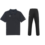 Under Armour &Uuml;hev&auml;rviline Vabaaja Treeningu Polo S&auml;rk Kiiresti Kuivav Spordip&uuml;kste Komplekt Meeste komplektid Tumehall 21500537-010+21500737-001 4XL