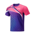 Li-Ning V&auml;rviplokk &Uuml;mmargune kaelus Kiiresti kuivav Spordis&auml;rk L&uuml;hikeste varrukatega Unisex Topid Lilla AAYU033-3 XS
