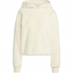 Adidas Originals &Uuml;hev&auml;rviline logo tikitud lai l&otilde;ige kapuutsiga pusa pikkade varrukatega l&uuml;hike dressipluus Naiste dressipluus Beež IC2254 XS