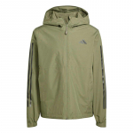 Adidas Ess 3S R.R Jakk Triibuline Spordi-Fitness Kapuutsiga Pikkade Varrukatega Meeste Jakk Roheline JD1044 M