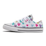 Converse Chuck Taylor All Star L&otilde;uend Mood Mugav Vastupidav Madala s&auml;&auml;rega Laste L&otilde;uendikingad Laste tossud Valge Lilla Mitmev&auml;rviline 671609C 33.5