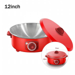 12-tolline multifunktsionaalne elektriline kuum pott mittekleepuva praepanniga multicooker suppi kuum pott koduk&ouml;&ouml;gi toiduvalmistamise tarvikute jaoks valge