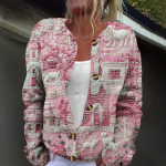 Naiste mood tr&uuml;kitud pikkade varrukatega kootud kardiganist n&ouml;&ouml;biga sulejope XXXXL