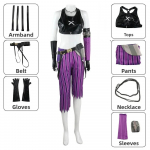 Anime M&auml;ng Lol Arcane Cosplay Kost&uuml;&uuml;m Crit Loli Jinx Cosplay L&otilde;hkep&uuml;ssi Cosplay Komplekt Kingad Parukas Seksikas Naiste Karnevali Kost&uuml;&uuml;m XS must