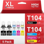 104 &Uuml;hilduv tint Epson 104 102 103 jaoks ET-2710 ET-2711 ET-2712 ET-2714 ET-2715 ET-2720 ET-2721 must, PRINTERIKASSETT