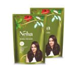 Neha Herbals Looduslik Henna Pulber 140 g x Pakk 2 Pehmetele L&auml;ikivatele Juustele Juukseid Toitev V&auml;rv Ja Hooldus