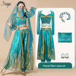 Printsess Jasmiini k&otilde;hutantsu kost&uuml;&uuml;m - Eksootiline India stiilis esinemiskomplekt t&auml;iskasvanutele Medium