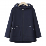 Suur suurus 200 jini tuulejope keskealistele naistele - Stiilsed kevad- ja s&uuml;gispealisr&otilde;ivad emadele ja vanaemadele 2XL tumesinine v&auml;rv