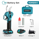 YOFIDRA 32mm Harjadeta Elektriline Oksa- ja Aiak&auml;&auml;rid Juhtmeta 2 K&auml;iku Aiaviljapuu Bonsai K&auml;&auml;rid T&ouml;&ouml;riistad Makita Aku Pinni jaoks 1x Battery-EU plug