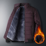 Meeste talvine tuulekindel fliisvoodriga jope Soe hingav lukuga &scaron;erpavoodriga mantel Mugavad pikkade varrukatega vabaaja jakid meestele pluss suuruses M-4XL XL burgundiapunane