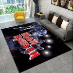 3D I-Iron-M-Maidens Metallmuusika Vaip Elutoa Magamistoa Kaunistuseks, Laste M&auml;ngimiseks Libisemisvastane Kaunistus Diivanile Uksematt Kingitus 60x90cm( 23x35in )