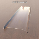 L&auml;bipaistev orgaanilisest klaasist vihmakatus: Vaikne, tugedeta varikatus r&otilde;dudele ja r&auml;&auml;stastele Transparent 40x40 (vertical installation)