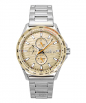 Invicta Racing GMT Roostevabast terasest Liivaketas Kvarts 47552 Meeste k&auml;ekell liiva