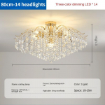 Kerge luksuslik kristalll&uuml;hter, suur elutoa valgustus, loominguline magamistoa valgustus, restorani valgustus 80cm-14diameter headlight