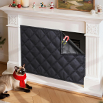 Magnetiline kamina kate siseruumidesse, raudraamiga kaminatele, kaminat&otilde;kkekate, takistab soojakadu, hoiab elutoa korras 73*100cm black