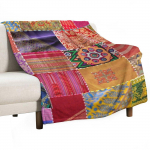 Boho Kunst Sari Plaastert&ouml;&ouml; Tekk Visketekk Une Disainerid Voodipesu Kaalutud Tekid 30x40in