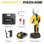 MELLWIN 32mm harjadeta elektrilised k&auml;&auml;rid puuviljade, bonsai puude okste juhtmeta aiaoksal&otilde;ikur, t&ouml;&ouml;riist Makita 18V aku jaoks, tihvt 1 Battery