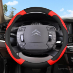 For Citroen C1 C2 C3 C4 C5 C4L Berlingo C4 PICASSO C5 AIRCROSS auto rooli kate Mikrokiud nahk Auto BLUE O SHAPE