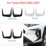 2 tk Toyota RAV4 jaoks Auto Esipamperi Udutule Raami Kate P&auml;evas&otilde;idutule Liist Kulmukarva Kate Kapoti Modifitseeritud 1 pair carbon fiber