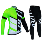 Uus Talvine Jalgrattas&auml;rgi Komplekt 2025 Meeste Pikkade Varrukatega Maastikuratta Jalgrattariided Fliisist Soe MTB Jalgrattariided Kandekomplekt Asian size-4XL green