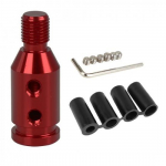 M12 x 125 Car Universal Red Gear Shift Knob Adapter for Non Threaded Shifter