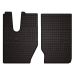 Dywaniki samochodowe gumowe do: Iveco X-WAY ciężarowy (2020-) - czarne, dopasowane
