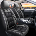 All inclusive seat cover, full leather car seat cushion, single seat driver and passenger seat cover, all season universal pad gray 1pcs
