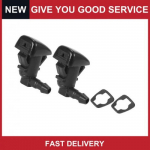 Toyota Tacoma Front Windshield Wiper Nozzles with Gaskets Black | Pack of 2 | Plastic | Easy tallation | 3 Months