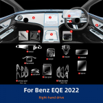Mercedes Benz EQE jaoks TPU Navigatsiooni Keskjuhtimispuldi Auto Kile Siseaksessuaarid Roolipaneeli L&auml;bipaistev Kile 2022 EQE