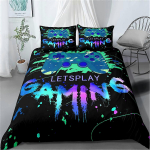 M&auml;ngimiseks m&otilde;eldud tekikott ja padjap&uuml;&uuml;ride komplekt Moodne videom&auml;ngude m&auml;ngupuldi voodipesukomplekt Poistele Noortele M&auml;ngur Kontrolleri tekikate Multikate tekikate EU Single(135x200cm)