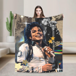 MJ Popi Kuningas Michael J-jackson Tekid Pehme Esteetiline Pl&uuml;&uuml;sist Visketekk V&auml;litingimusteks Reisimiseks Flanell Voodikate Voodikate 30x40in