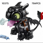 MINISO Disney 10375 Armsad lemmikloomad Toothless Night Fury Draakon Kuidas taltsutada oma draakoni ehitusklotsid Tellised M&auml;nguasi J&otilde;ulukingitused NO Original BOX