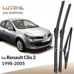 Renault Clio 2 1998-2005 1999 2000 2001 2002 jaoks Esiklaasi P&uuml;hkijad Esi- ja Tagap&uuml;hkijad Tuuleklaasi Klaasipuhastusharjad 21 +21 +12 3PCS