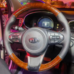 Hand-stitched Leather peach wood grain Steering Wheel Cover For Kia K2 K3 Fcrte KX3 Pegas kx Cross K5 Sportage R 1