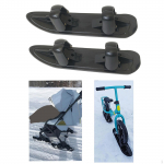 2 Pieces Skis Snow Sledge Board in 1 Snowmobile Children Attachment Sled for Backyard Camping