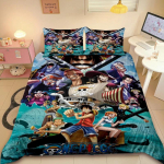 &Uuml;heosaline Luffy anime tekikate Voodipesukomplekt Tekikate Tekikate Kuninga/Kuninganna suurusega Poistele T&auml;iskasvanutele Kingitus EU Single(135*200cm)3pcs