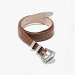 Sf Market Crocodile Western Calf Leather Belt Cognac Tac1m80004 (56)COGNAC/85(32M)