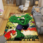 1 tk Marvel Avengers Superkangelaste piirkonnamatt, libisemiskindel p&otilde;himatt, koomiksitegelaste disain, pehme samet, ruumidekoratsioon, pestav 80cm by 120cm green