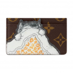 Louis Vuitton X Grace Coddingtoni koost&ouml;&ouml; Catogram Cat Nap Monogramiga kaetud l&otilde;uendist kaardihoidja Naiste aksessuaarid Pruun M15155 Basic Set (Bag+Dust Bag)