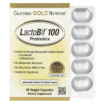California Gold Nutrition, LactoBif&reg; 100 probiootikumi, 100 miljardit CFU, 30 k&ouml;&ouml;giviljakapslit