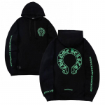 805 CHROME HEARTS 2026 S&uuml;gis ja Talv Uus Suur Suurus Klassikaline Stiil Logo Kapuutsiga Pusero, Sobib paaridele kandmiseks S must