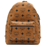 MCM Maxi Suur Logokujundus MonogrammPrindiga Klassikaline Naeltega Kaetud L&otilde;uend Seljakott Unisex seljakott Pruun Konjak MMKDAVE01CO001 Basic Set (Bag+Dust Bag)